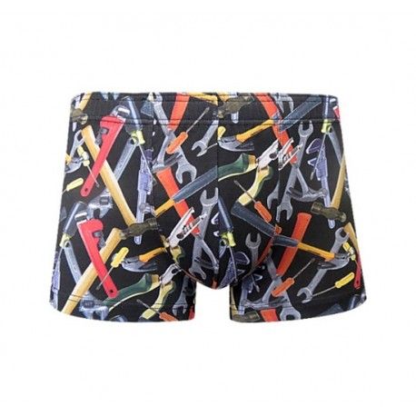 Мини-шорты мужские Молоточки с ключами черные