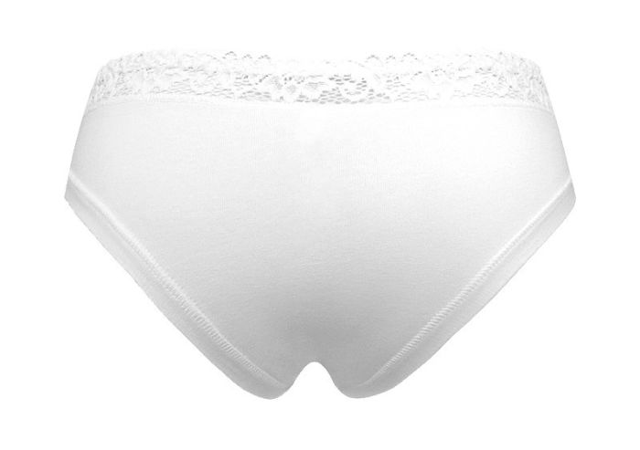 Мини-бикини "Однотон с кружевом" белые